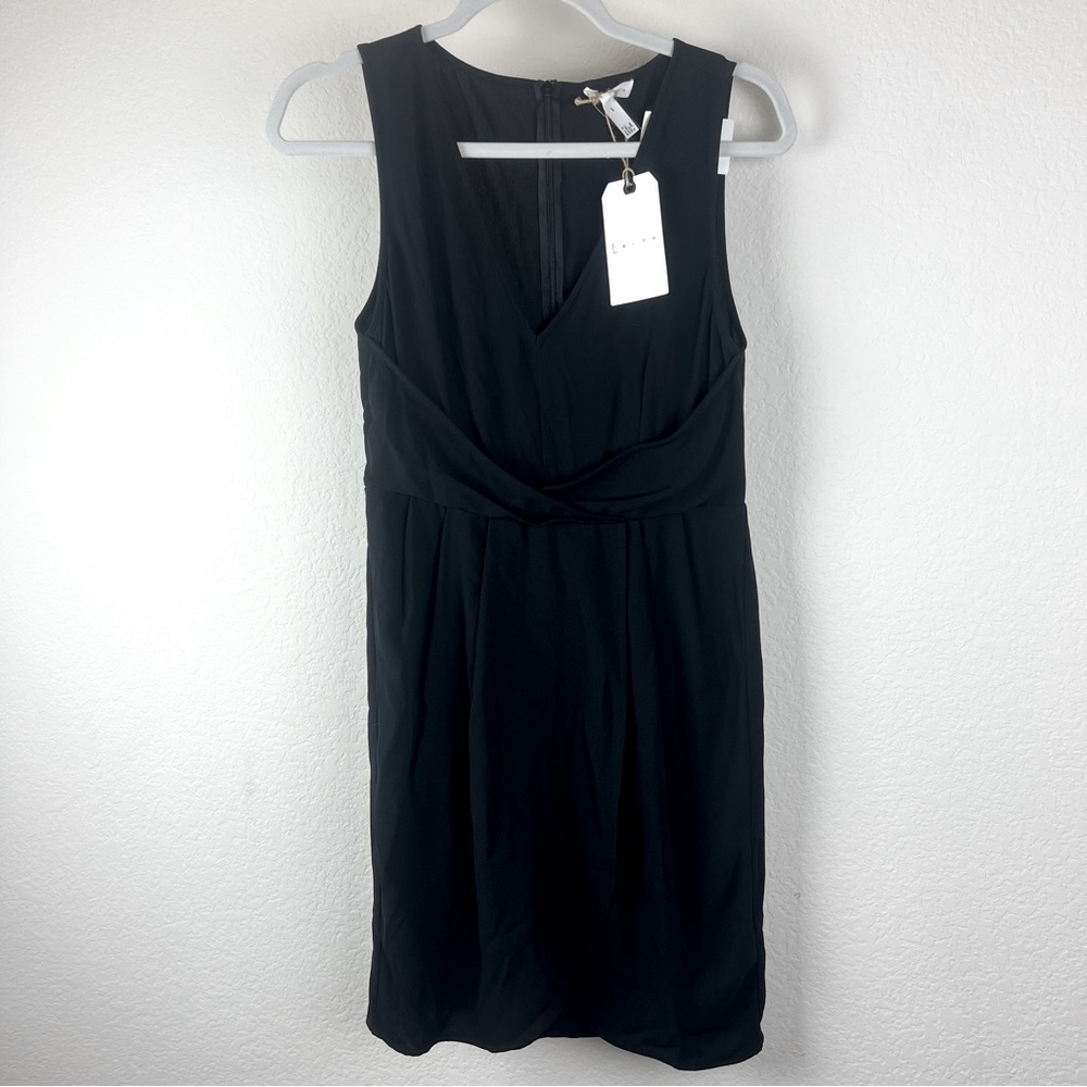 NWT! Leith sleeveless v-neck midi black dress